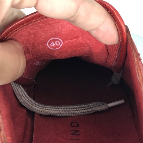 Liebeskind Berlin Red Leather Shoes EU 40 US 10 - Picture 5 of 6